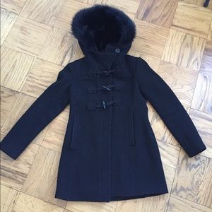 Andrew Marc wool and fur jacket MSRP $695